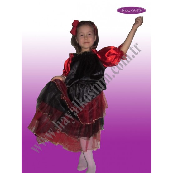 İspanyol Kız Kostümü - İspanyol Çingene Kostümü